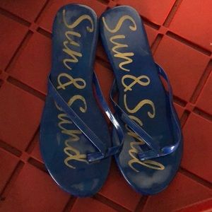 Loft Blue Flip Flops Size 9